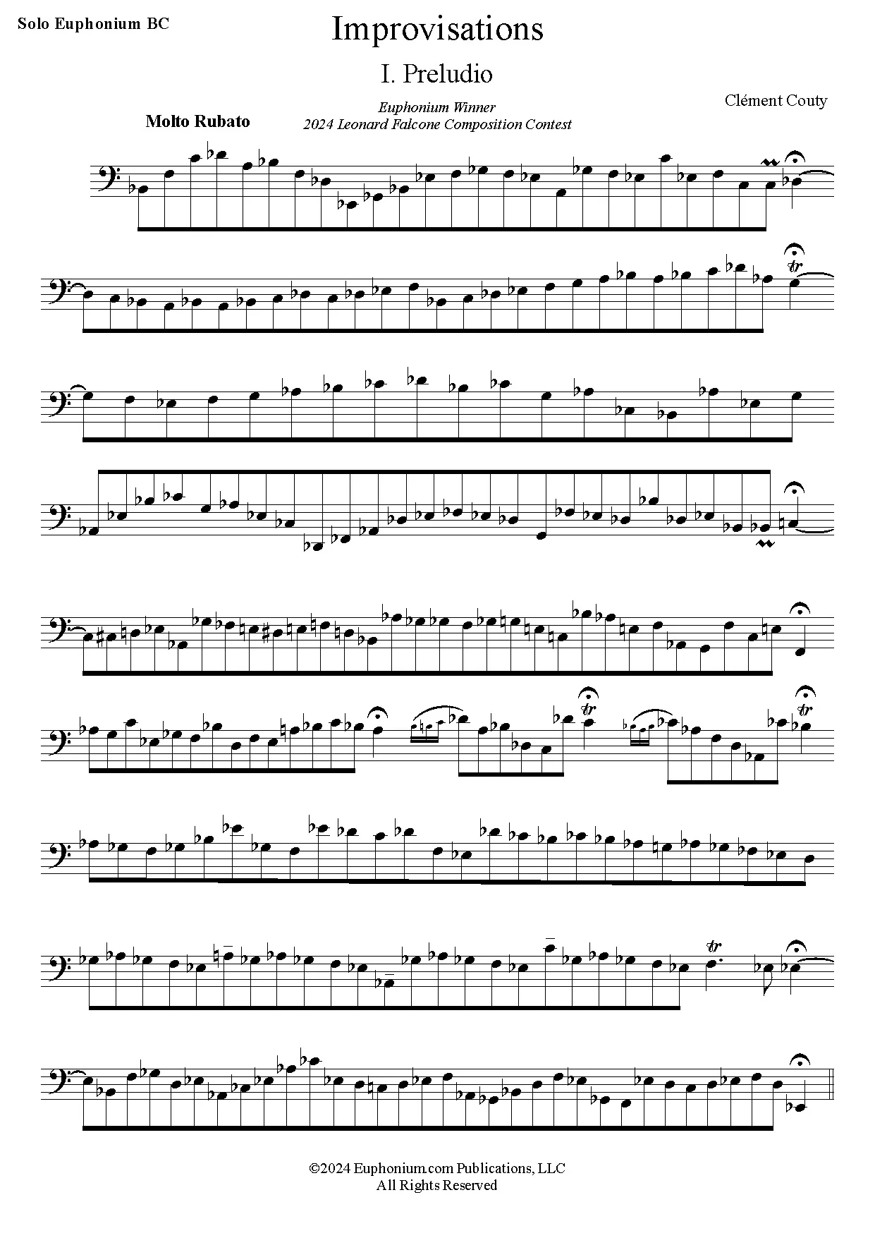 Couty, Clement - Improvisations for Solo Euphonium - Image 3