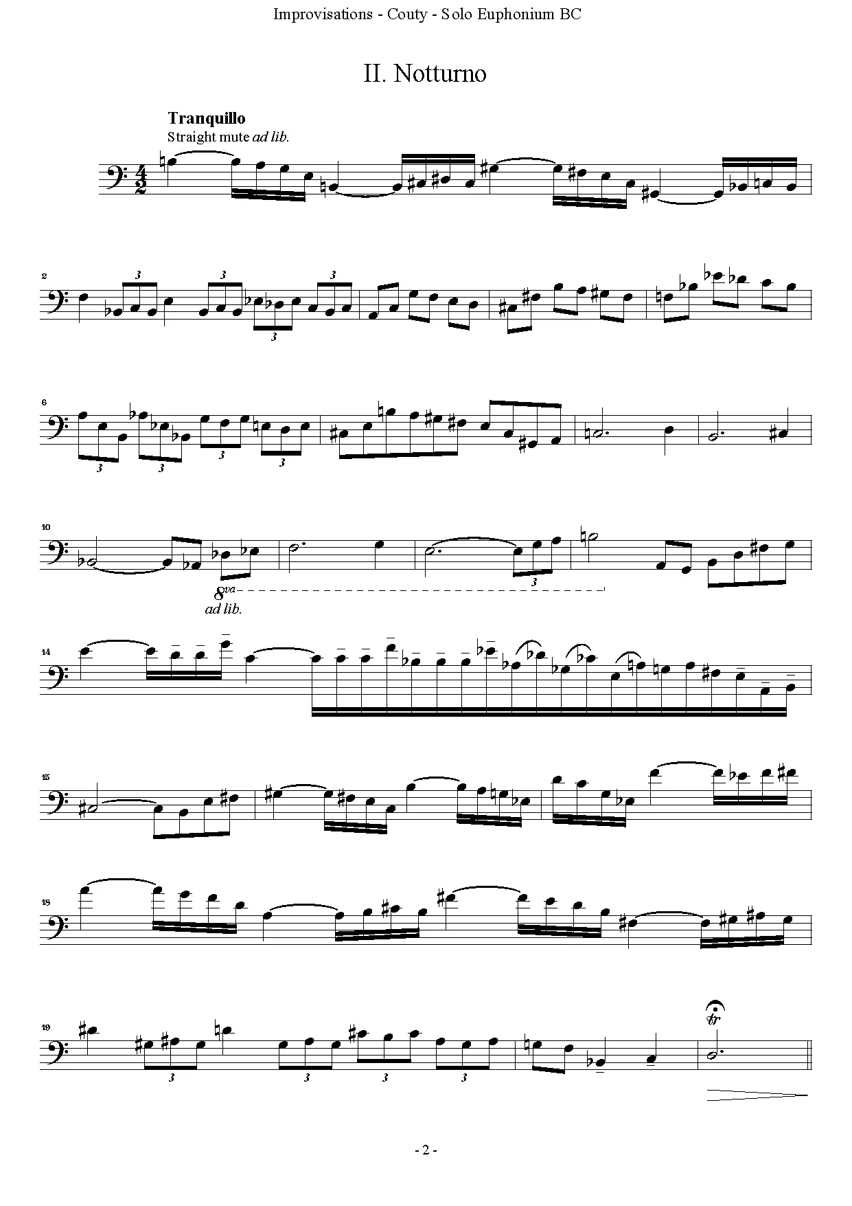 Couty, Clement - Improvisations for Solo Euphonium - Image 4