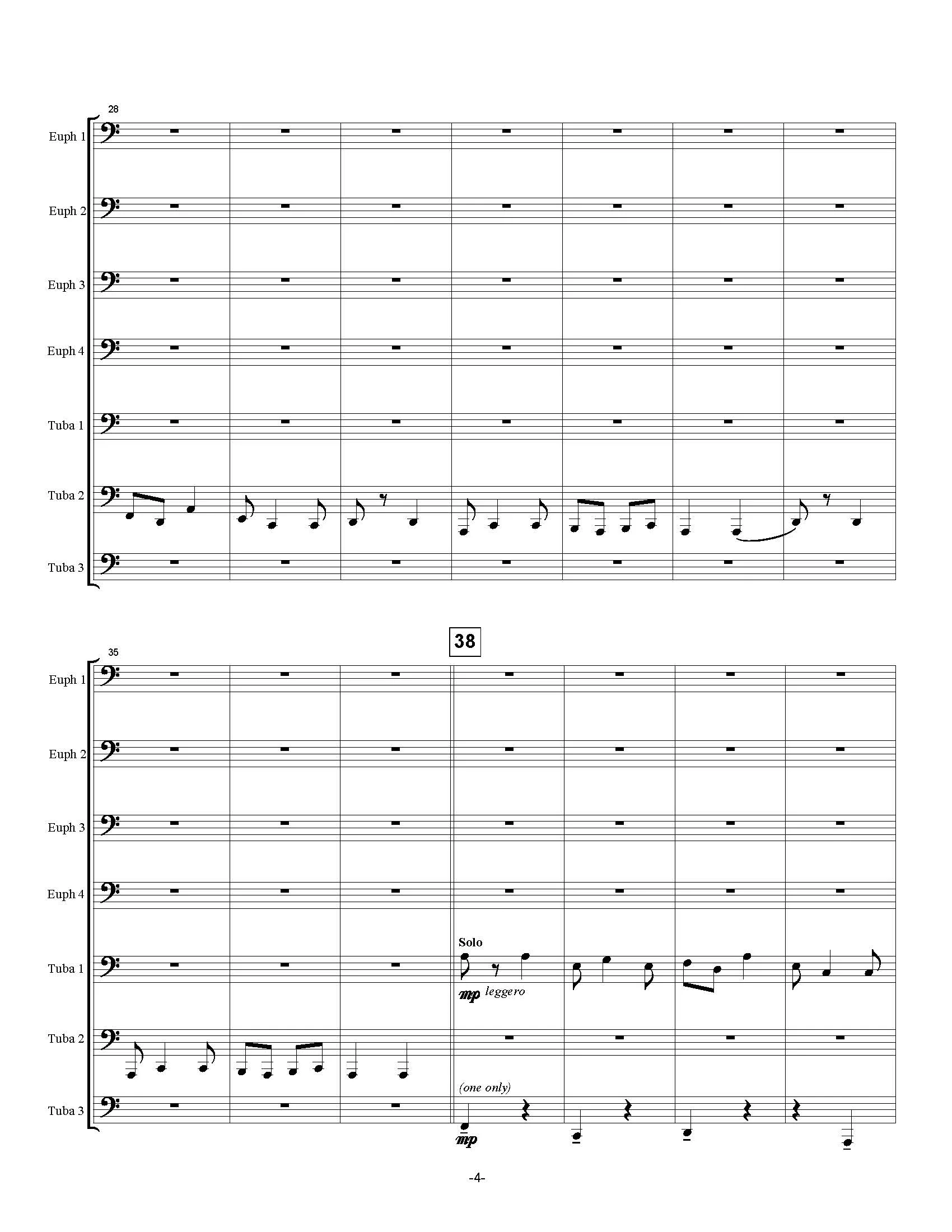 Gliere, Rheinhold - Russian Sailors Dance for Tuba Euphonium Ensemble - Image 4