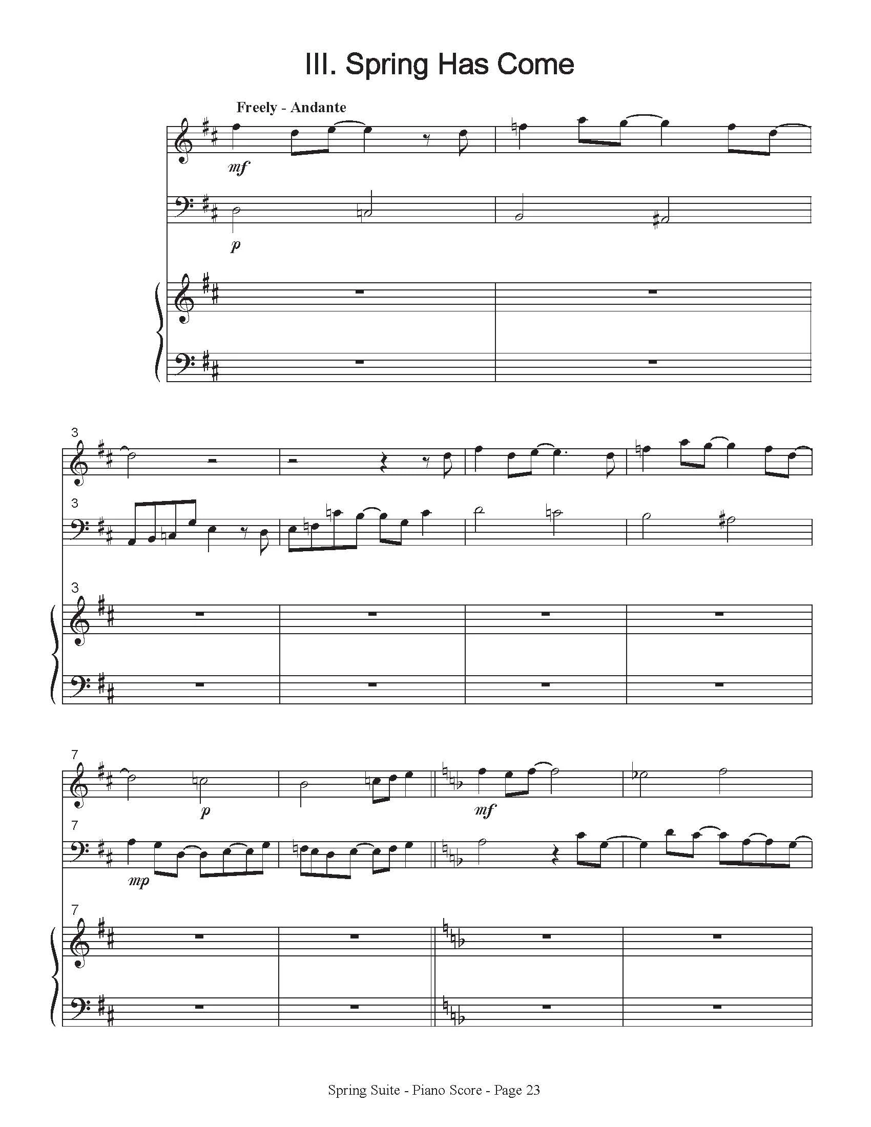 Isomura, Y. - The Spring Suite for Euphonium, Violin, and Piano - Image 4